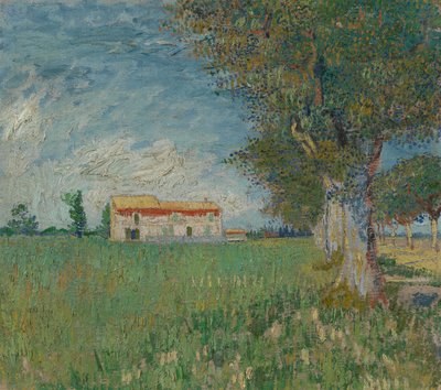 Ferme dans un champ de blé - Vincent van Gogh